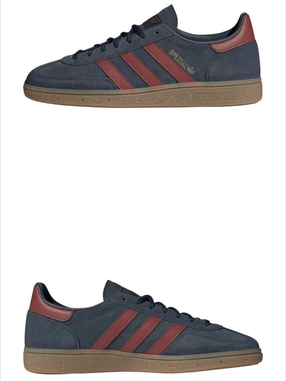 adidas Men’s Spezial Suede Sneaker - Gray with Burgundy, M 10.5/W 12
